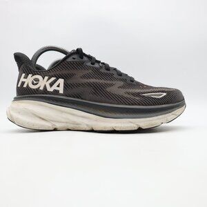 Hoka One One Clifton 9 Women's Size 8 B Black Athletic Running Shoes Sneakers